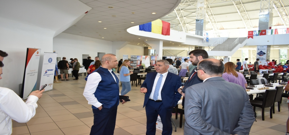 At the invitation of Romanian Chess Federation, Ambassador attended and addressed the opening ceremony of the World Youth U14, U16, U18 Chess Championship 2022.