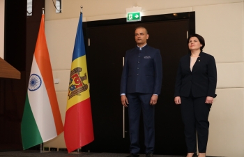 On the occasion of 30th anniversary of establishment of diplomatic relations between India and Moldova, a reception was hosted in Chisinau on 7 October.