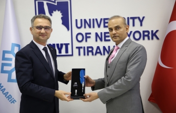 Ambassador visited the University of New York in Albania, first private university in Albania.