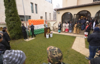 On the occasion of the 74th Republic Day of India, Ambassador Rahul Shrivastava unfurled the National Flag at Embassy of India in Bucharest, Romania on 26 January 2023.