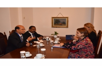 Ambassador Dr. Manoj Kumar Mohapatra met Presidential Advisor Lumini&#539;a Odobescu.