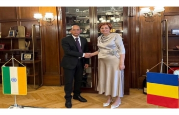 Ambassador Dr. Manoj Kumar Mohapatra met Ms. Florica Chiri&#539;a, President of the Chamber of Commerce, Industry & Agriculture of Timi&#537;