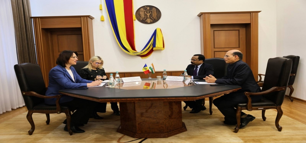H.E. Ambassador Dr Manoj Kumar Mohapatra met Ms. Daniela Misail-Nichitin, Minister of Internal Affairs of the Republic of Moldova
