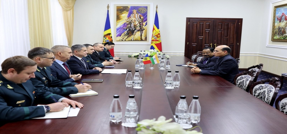 H.E.Ambassador Dr. Manoj Kumar Mohapatra met H.E. Anatolie Nosatii, Minister of Defense of Moldova