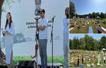 12th Edition of International Day of Yoga in Chișinău, Moldova