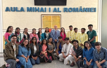 Ambassador Mohapatra Interacts with KIIT Exchange Students at the University of Craiova