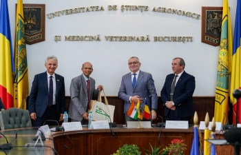 Ambassador Mohapatra Meets Rector of the University of Agronomic Sciences and Veterinary Medicine of Bucharest