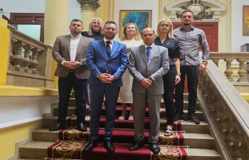 Ambassador Manoj Kumar Mohapatra Meets Mayor of Botoșani, Cosmin Ionuț Andrei