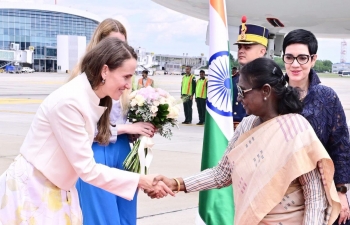 President Droupadi Murmu Arrives in Bucharest on State Visit to Romania