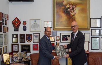 Ambassador Manoj Kumar Mohapatra Meets Raed Arafat, Secretary of State, Romanian Ministry of Internal Affairs